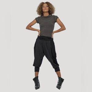 Psylo Kimo Black Harem Pants Drop Crotch Lounge Size M/L